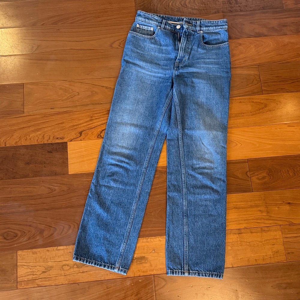 BOSS Dark Blue Straight High Waist Jeans